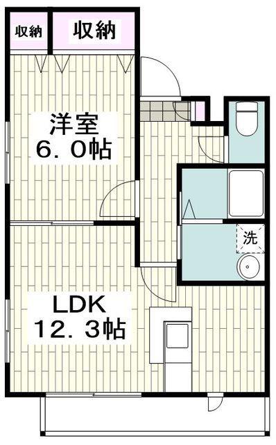 COMODO CASA(1LDK/1階)の間取り写真