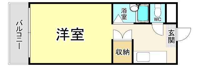 サンシティ泉台(ワンルーム/3階)の間取り写真