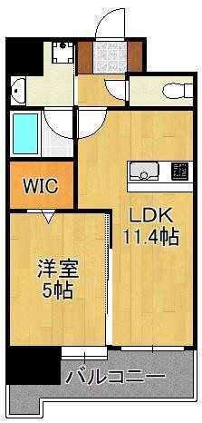 ガーデンコートSUNATSU(1LDK/8階)の間取り写真