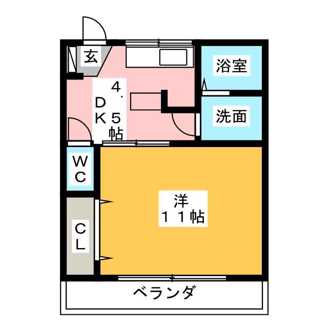 サンハイツロイヤル(1DK/1階)の間取り写真