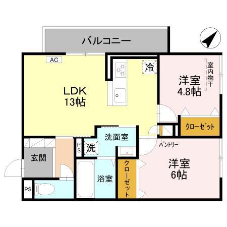 ステラフォーリア(2LDK/2階)の間取り写真