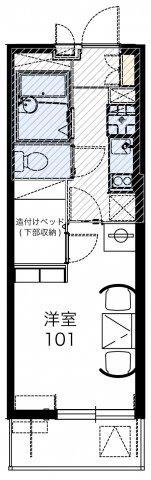 レオパレスフラッシュステージ(1K/3階)の間取り写真