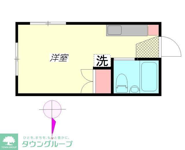 パレスマーシー(ワンルーム/1階)の間取り写真