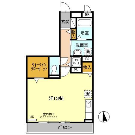 COMODO SATSUKI(ワンルーム/3階)の間取り写真