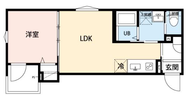 ROBOT HOME 四ツ木(1LDK/2階)の間取り写真