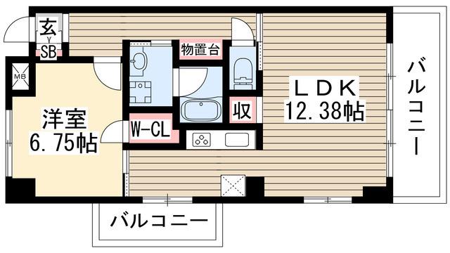 シャルマン高社(1LDK/5階)の間取り写真