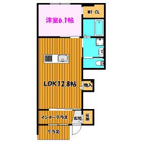 エーバント(1LDK/1階)の間取り写真