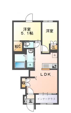 メゾン・ソラリス(2LDK/1階)の間取り写真