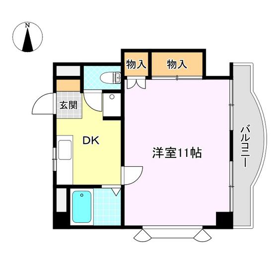 メゾンKUMADA(1K/2階)の間取り写真