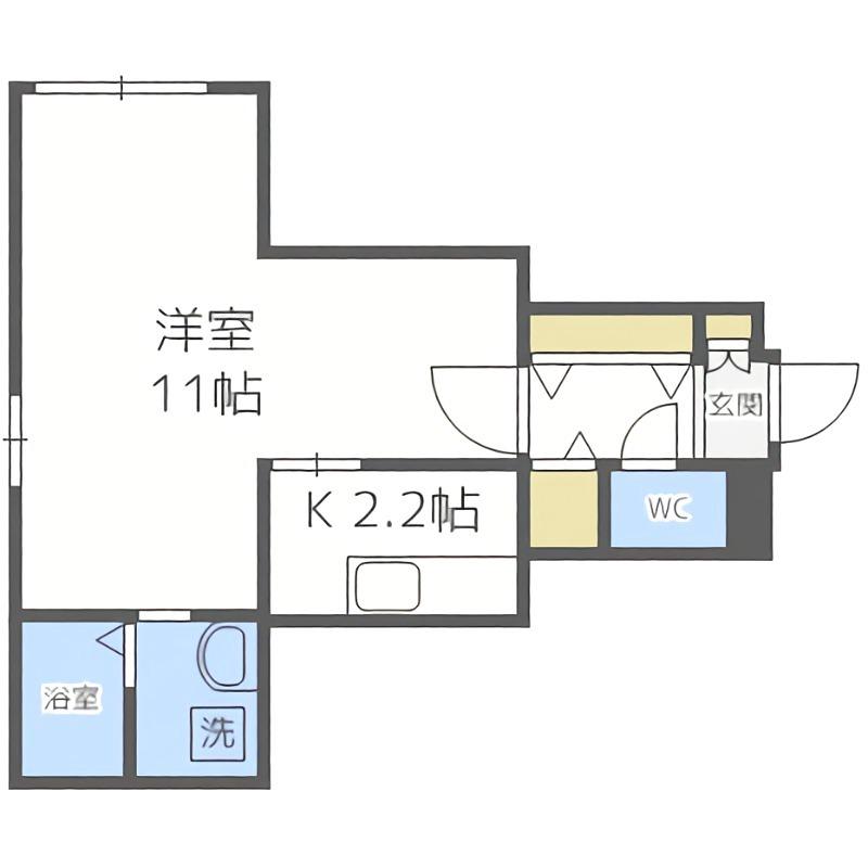 PRESTIGE SAPPORO(1K/5階)の間取り写真