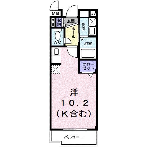 セントレ青山(ワンルーム/3階)の間取り写真