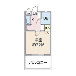 ハイツ香蘭(1K/1階)の間取り写真