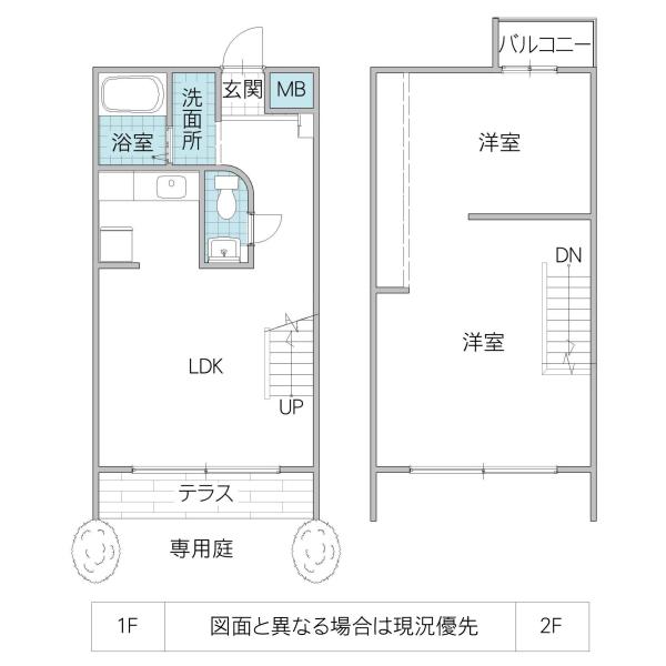 ジュネス並木(2LDK/2階)の間取り写真