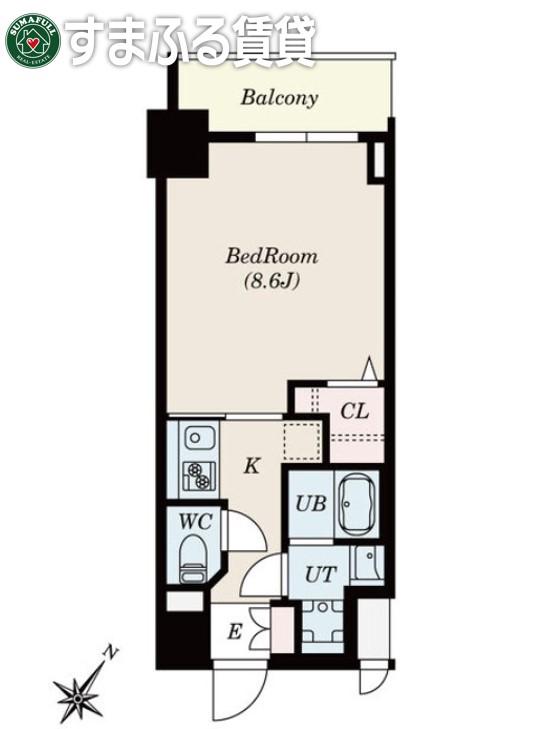 S-RESIDENCE安城ADORABLE(1K/3階)の間取り写真