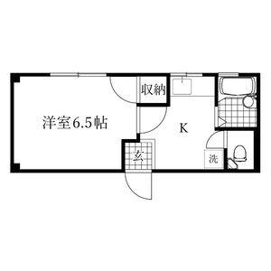 メゾンイワタ(1K/2階)の間取り写真