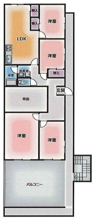 UC魚の棚(4LDK/4階)の間取り写真