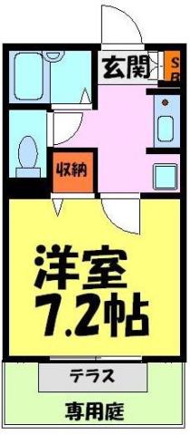 ユニティコート(1K/1階)の間取り写真
