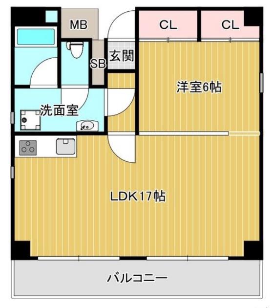 アプリコ(1LDK/5階)の間取り写真