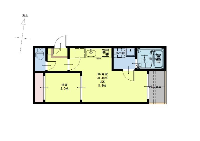 REGALEST F-I(1LDK/3階)の間取り写真