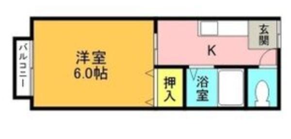 メゾンブランシェ/1F(1K/1階)の間取り写真