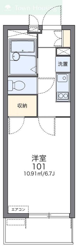 レオパレスAMI(1K/2階)の間取り写真