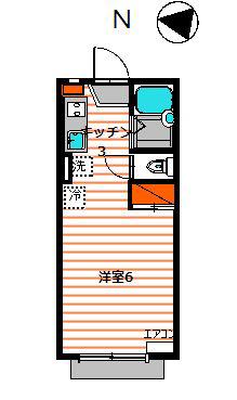 クオーレ玉川学園II(ワンルーム/2階)の間取り写真