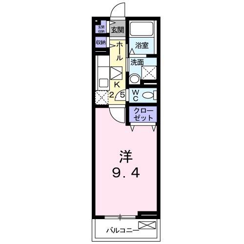グレイス旭(1K/1階)の間取り写真
