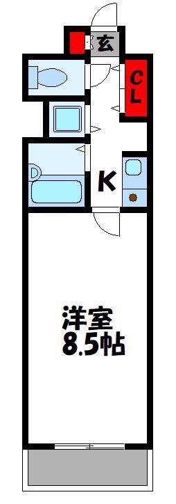 メゾンドエクセル(1K/3階)の間取り写真