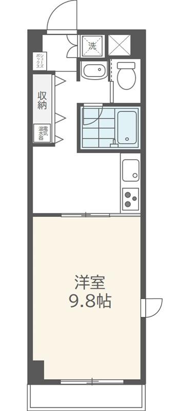 ホーヨーサン町田(1K/3階)の間取り写真
