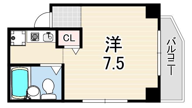 エイエムハイツ(ワンルーム/4階)の間取り写真