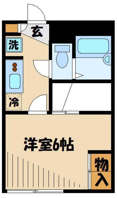 レオパレスますがた(1K/1階)の間取り写真