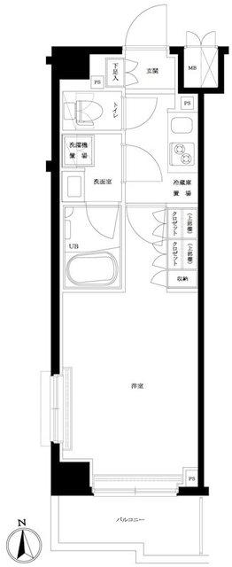 ルーブル西高島平(1K/4階)の間取り写真