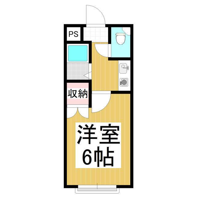 ベルメゾン(1K/3階)の間取り写真