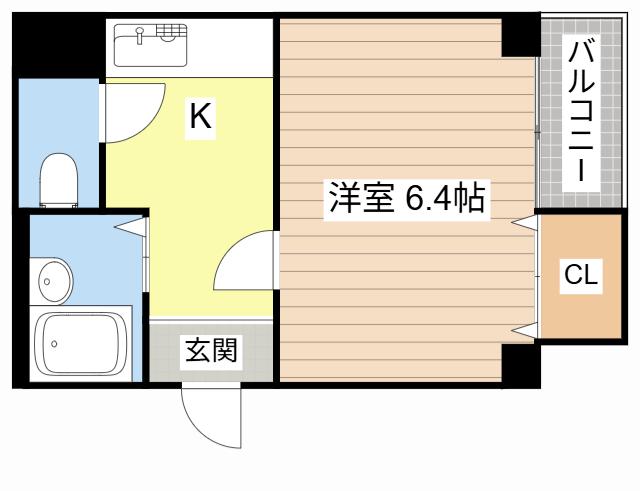 メゾン蔵(1K/2階)の間取り写真