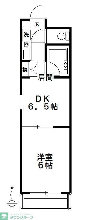 TATS松原(1DK/2階)の間取り写真