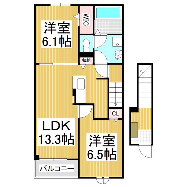 プロセピナ(2LDK/2階)の間取り写真