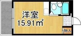 シャトー第9神戸(ワンルーム/1階)の間取り写真
