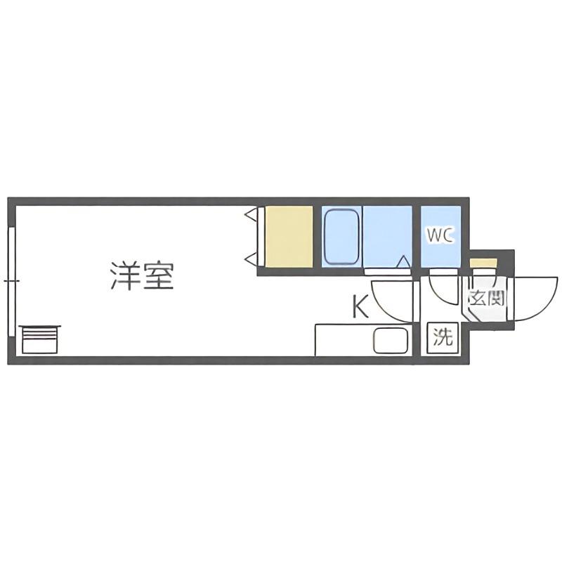 プルミエ501(1K/3階)の間取り写真