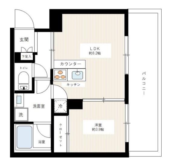 MAXIV小竹向原(1LDK/3階)の間取り写真
