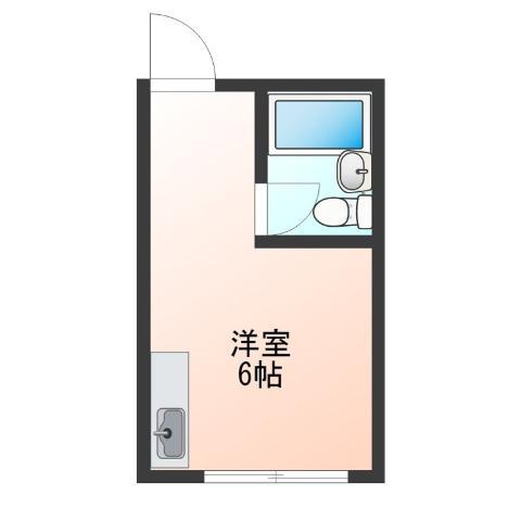 玉出ハイツ21(ワンルーム/2階)の間取り写真