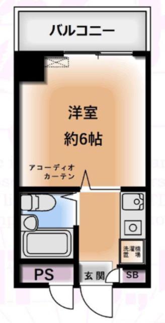 サンモール八王子(1K/3階)の間取り写真