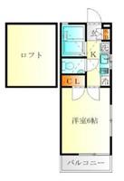 ラフィール汐入(1K/1階)の間取り写真