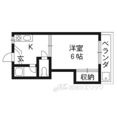 MAYUMIライフステージ2番館(1K/1階)の間取り写真