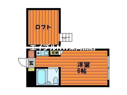 アップルハウス藤原光町(1K/2階)の間取り写真