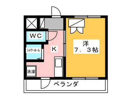 さなるサラダハウス(1K/3階)の間取り写真