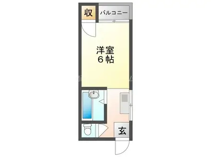 ミロクハイツ(1K/3階)の間取り写真