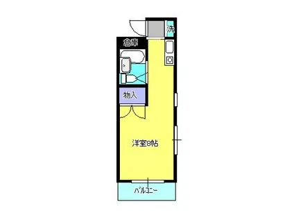 サンライズテラス橋本(ワンルーム/2階)の間取り写真