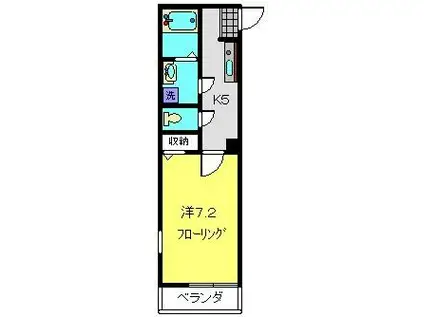 グランレジアネックス(1K/3階)の間取り写真