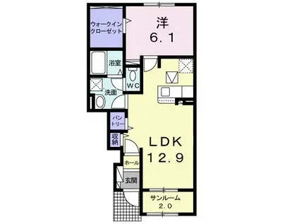 サンシャイン富堂IV(1LDK/1階)の間取り写真