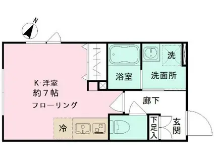 エスタジオ本駒込(ワンルーム/2階)の間取り写真